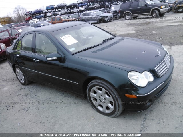 WDBRF61J05F602609 - 2005 MERCEDES-BENZ C 240 GREEN photo 1