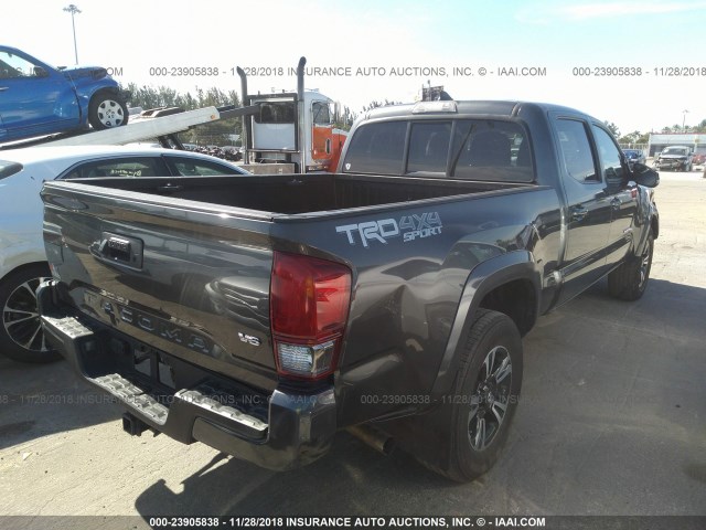 3TMDZ5BN6GM006387 - 2016 TOYOTA TACOMA DBL CAB/SR5/TRD SPORT/OR GRAY photo 4