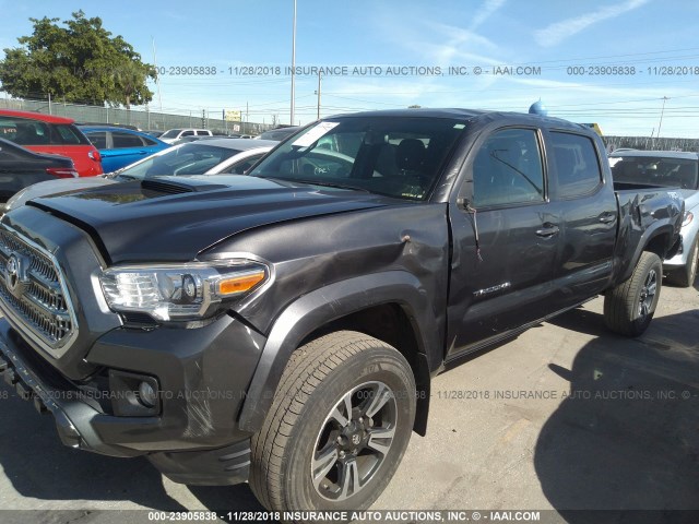 3TMDZ5BN6GM006387 - 2016 TOYOTA TACOMA DBL CAB/SR5/TRD SPORT/OR GRAY photo 6