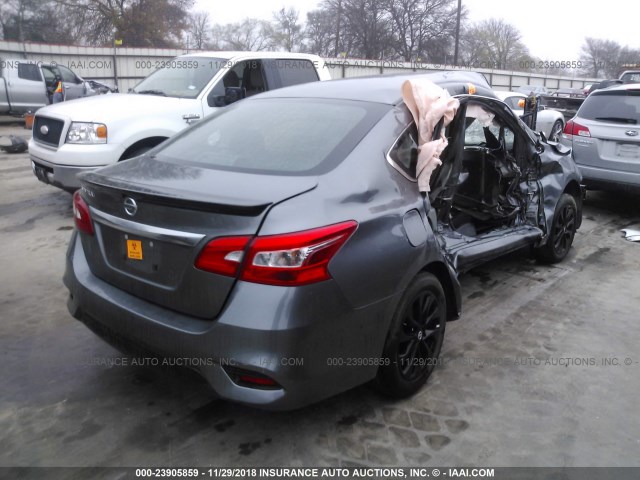 3N1AB7APXJY251816 - 2018 NISSAN SENTRA GRAY photo 4