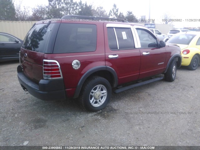 1FMZU62E92ZA70551 - 2002 FORD EXPLORER XLS RED photo 4