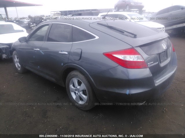 5J6TF1H32AL015691 - 2010 HONDA ACCORD CROSSTOUR EX GRAY photo 3