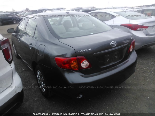 1NXBU4EE8AZ175479 - 2010 TOYOTA COROLLA S/LE/XLE GRAY photo 3