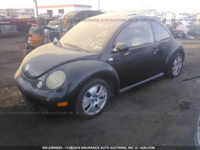 3VWFE21C13M421384 - 2003 VOLKSWAGEN NEW BEETLE TURBO S BLACK photo 2