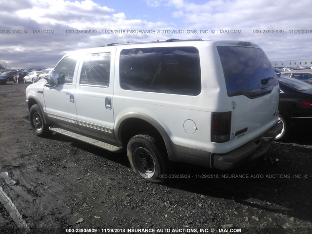 1FMNU43S9YEA46063 - 2000 FORD EXCURSION LIMITED WHITE photo 3