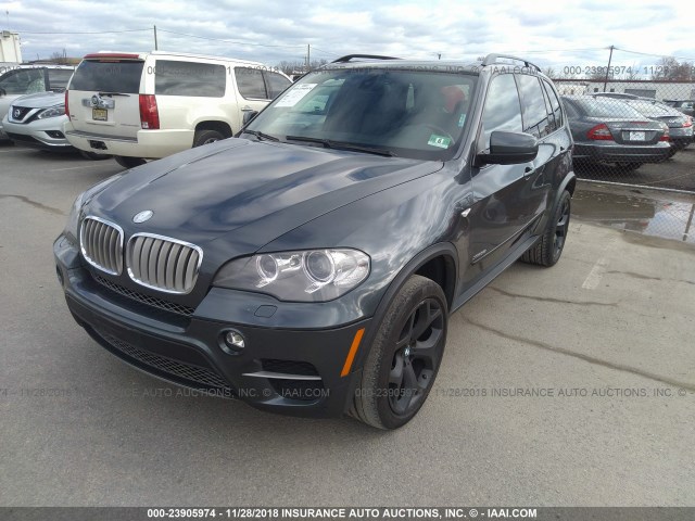 5UXZV4C59CL751221 - 2012 BMW X5 XDRIVE35I GRAY photo 2
