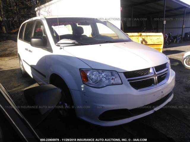 2C4RDGBG8DR622601 - 2013 DODGE GRAND CARAVAN SE WHITE photo 1