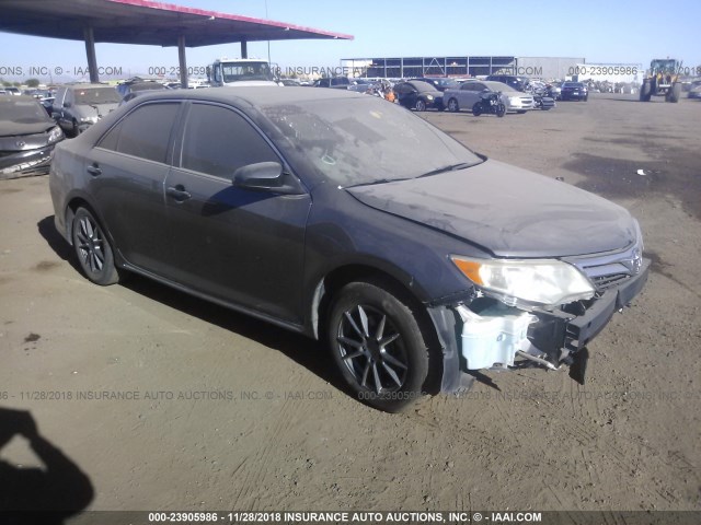 4T4BF1FK7CR177312 - 2012 TOYOTA CAMRY SE/LE/XLE GRAY photo 1