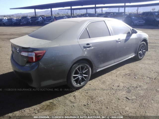 4T4BF1FK7CR177312 - 2012 TOYOTA CAMRY SE/LE/XLE GRAY photo 4