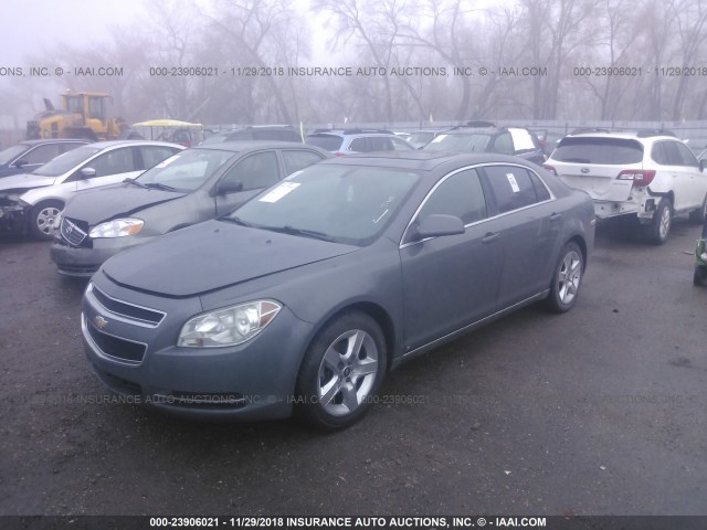 1G1ZH57B99F127272 - 2009 CHEVROLET MALIBU 1LT GRAY photo 2
