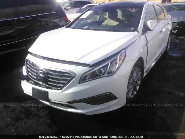 5NPE34AF4FH172163 - 2015 HYUNDAI SONATA SPORT/LIMITED WHITE photo 2