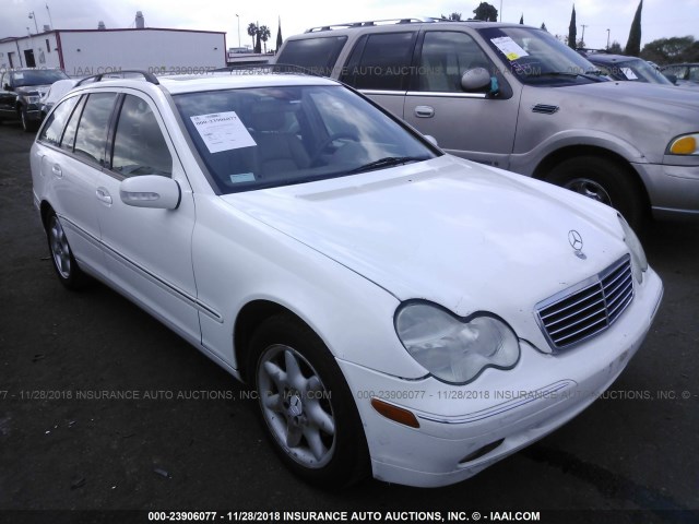 WDBRH61J83F352382 - 2003 MERCEDES-BENZ C 240 SPORTWAGON WHITE photo 1