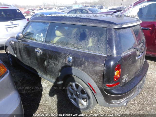 WMWMM33548TP72300 - 2008 MINI COOPER S CLUBMAN GRAY photo 3