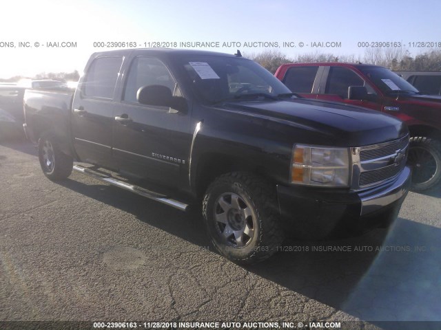 2GCEC13C971703586 - 2007 CHEVROLET SILVERADO C1500 CREW CAB BLACK photo 1