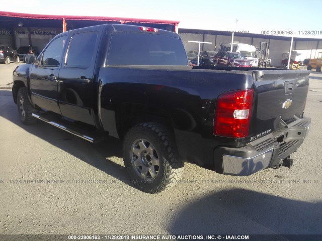 2GCEC13C971703586 - 2007 CHEVROLET SILVERADO C1500 CREW CAB BLACK photo 3