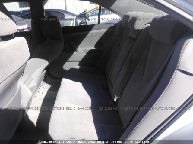 4T1BE46K68U238543 - 2008 TOYOTA CAMRY CE/LE/XLE/SE SILVER photo 8