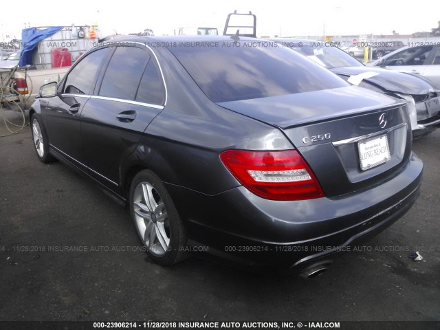 WDDGF4HB9DA831383 - 2013 MERCEDES-BENZ C 250 GRAY photo 3