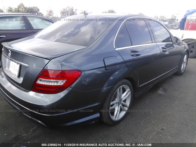 WDDGF4HB9DA831383 - 2013 MERCEDES-BENZ C 250 GRAY photo 4