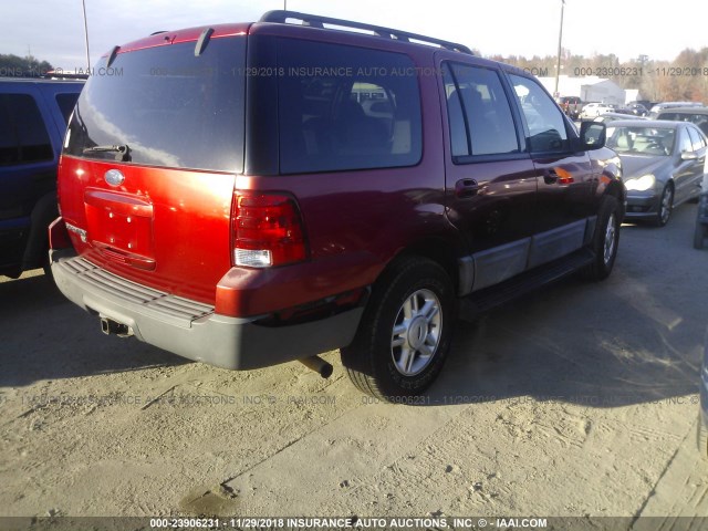 1FMPU15525LA10592 - 2005 FORD EXPEDITION XLT RED photo 4