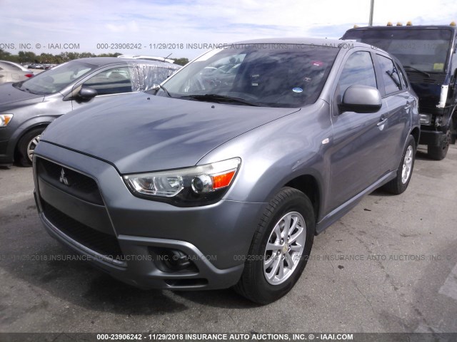 JA4AP3AU2CZ008257 - 2012 MITSUBISHI OUTLANDER SPORT ES GRAY photo 2