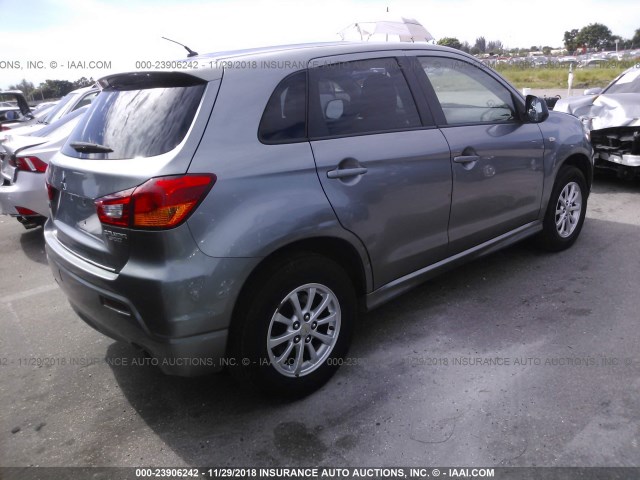 JA4AP3AU2CZ008257 - 2012 MITSUBISHI OUTLANDER SPORT ES GRAY photo 4