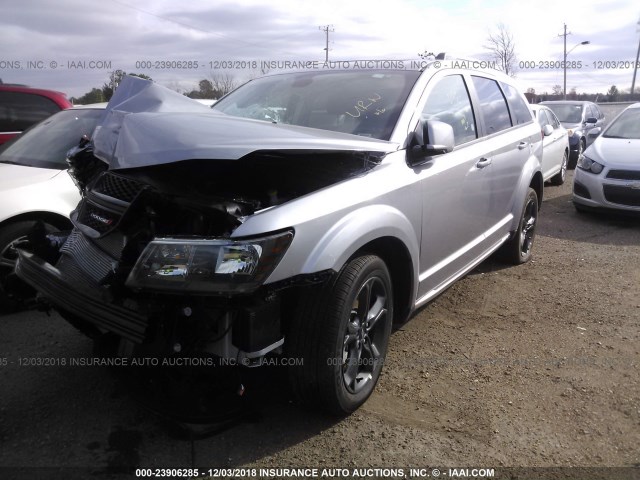 3C4PDDGG2JT499210 - 2018 DODGE JOURNEY CROSSROAD GRAY photo 2