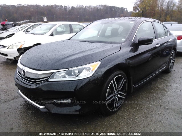 1HGCR2F53GA035123 - 2016 HONDA ACCORD SPORT 黑色 照片 2