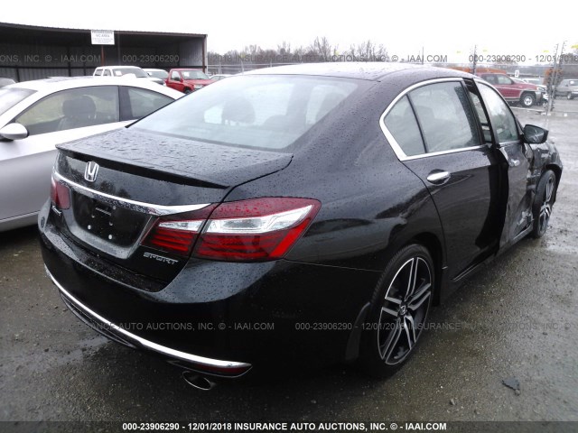 1HGCR2F53GA035123 - 2016 HONDA ACCORD SPORT 黑色 照片 4