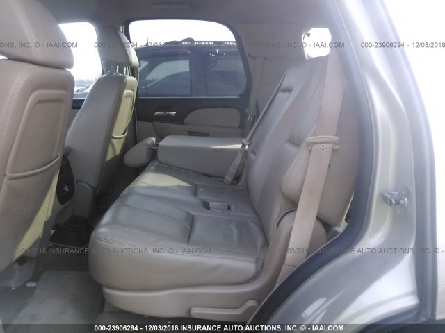 1GNFK13058J177047 - 2008 CHEVROLET TAHOE K1500 BEIGE photo 8