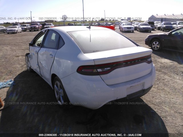 1C3CDFBB1FD128398 - 2015 DODGE DART SXT WHITE photo 3