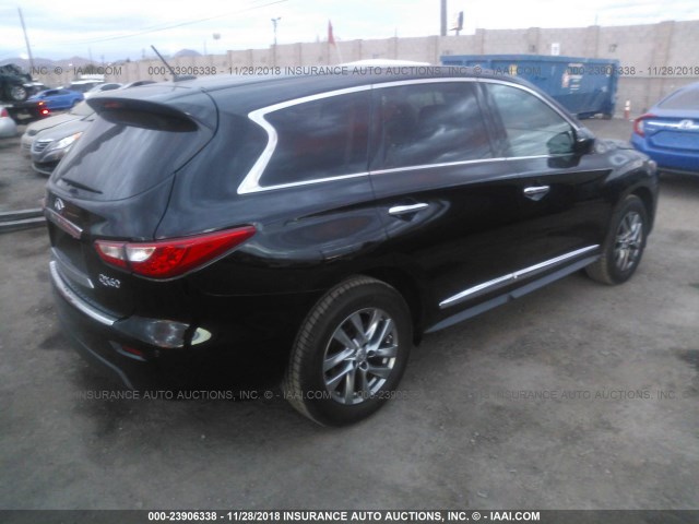 5N1AL0MN9EC506476 - 2014 INFINITI QX60 BLACK photo 4