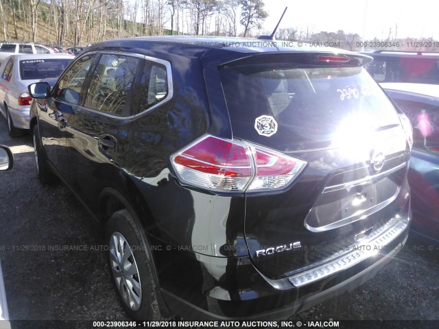 5N1AT2MV3GC925518 - 2016 NISSAN ROGUE S/SL/SV BLACK photo 3