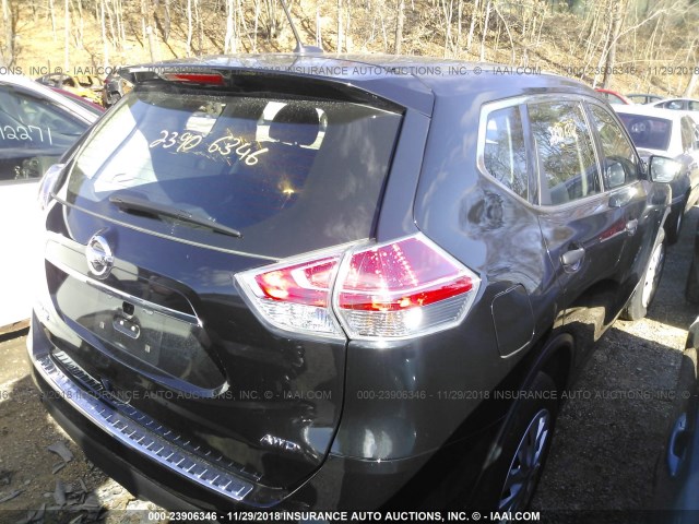 5N1AT2MV3GC925518 - 2016 NISSAN ROGUE S/SL/SV BLACK photo 4