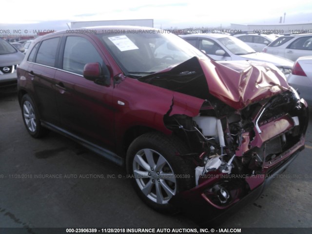 4A4AR4AU0DE024822 - 2013 MITSUBISHI OUTLANDER SPORT SE RED photo 1