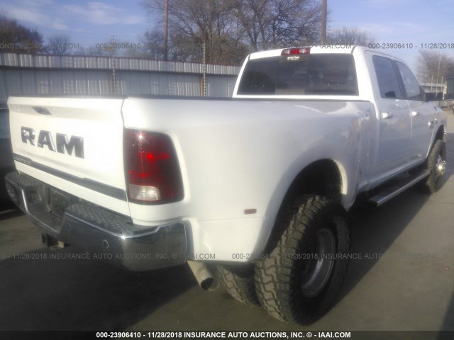 3C63RRKL0DG575030 - 2013 RAM 3500 LONGHORN WHITE photo 4