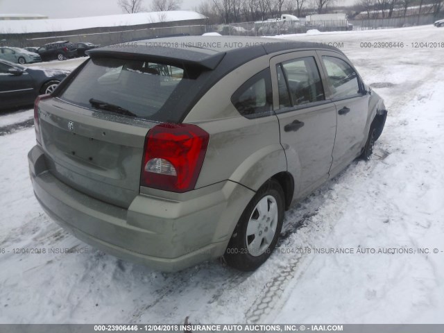 1B3HB28C57D197744 - 2007 DODGE CALIBER GOLD photo 4