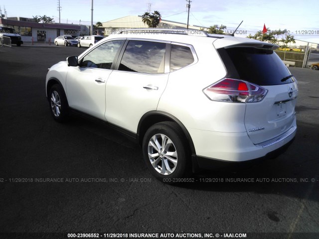 5N1AT2MV3GC887126 - 2016 NISSAN ROGUE S/SL/SV WHITE photo 3