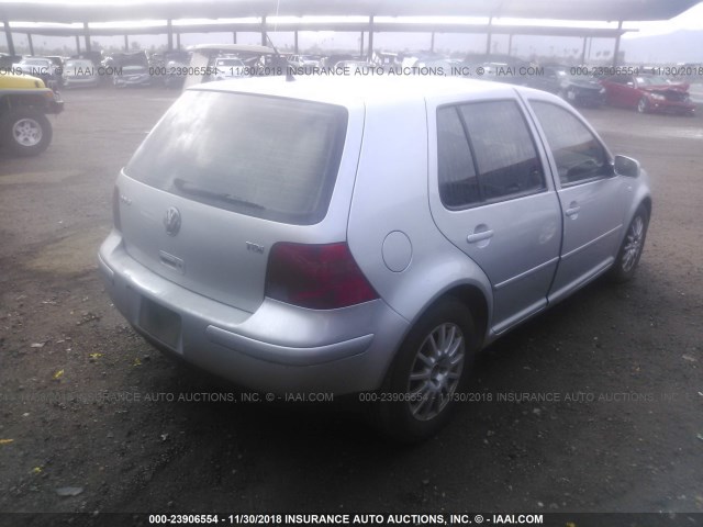 9BWGR61J044025922 - 2004 VOLKSWAGEN GOLF GLS TDI SILVER photo 4