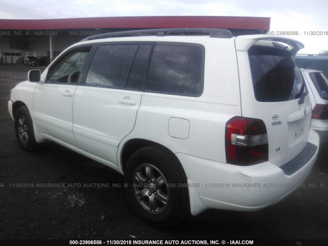 JTEDP21A550086389 - 2005 TOYOTA HIGHLANDER LIMITED WHITE photo 3