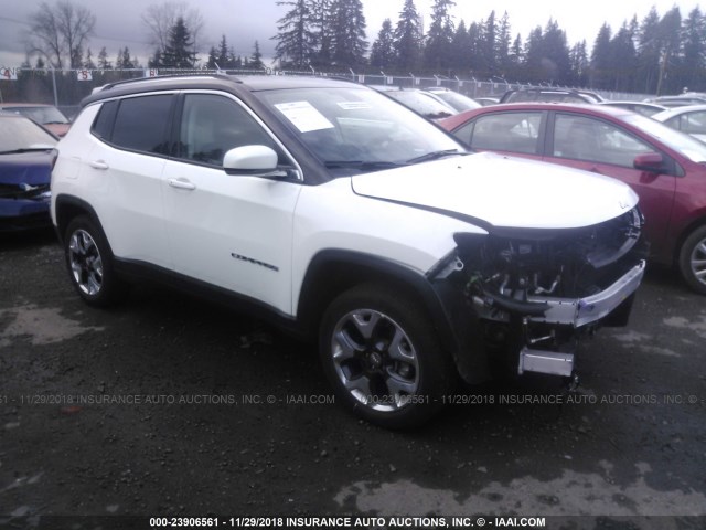 3C4NJDCB8JT392608 - 2018 JEEP COMPASS LIMITED WHITE photo 1