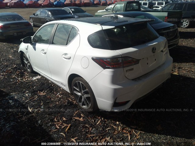 JTHKD5BH8F2244309 - 2015 LEXUS CT 200 WHITE photo 3