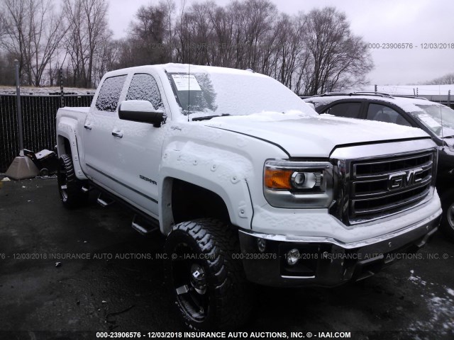 3GTU2VEC4EG386095 - 2014 GMC SIERRA K1500 SLT WHITE photo 1