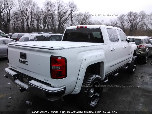 3GTU2VEC4EG386095 - 2014 GMC SIERRA K1500 SLT WHITE photo 4