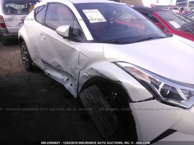 NMTKHMBX0JR054933 - 2018 TOYOTA C-HR XLE/XLE PREMIUM WHITE photo 6