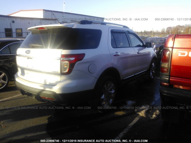 1FM5K8D87DGC93774 - 2013 FORD EXPLORER XLT WHITE photo 4