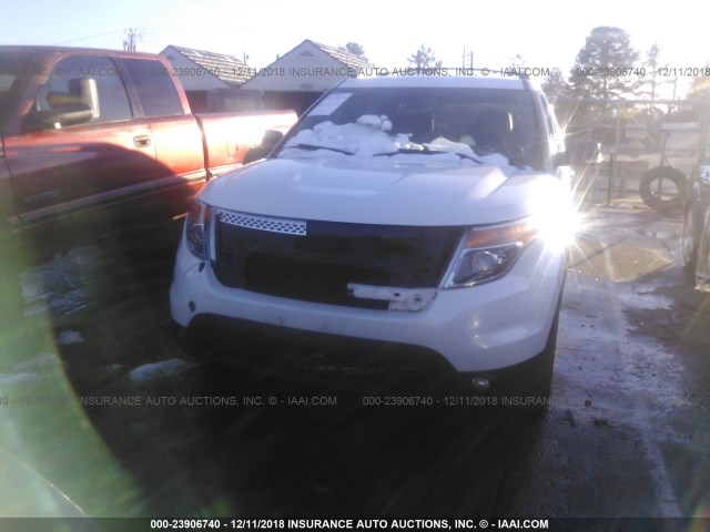 1FM5K8D87DGC93774 - 2013 FORD EXPLORER XLT WHITE photo 6