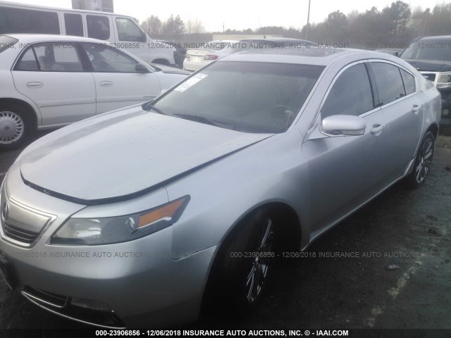 19UUA8F33EA004397 - 2014 ACURA TL SE SILVER photo 2