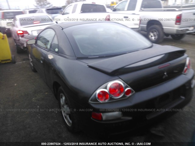 4A3AC44G03E022594 - 2003 MITSUBISHI ECLIPSE GS BLACK photo 3