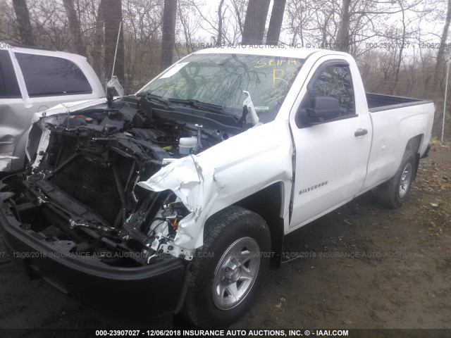 1GCNCPEH2EZ146486 - 2014 CHEVROLET SILVERADO C1500 WHITE photo 2