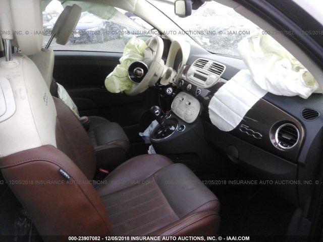 3C3CFFCR3DT562996 - 2013 FIAT 500 LOUNGE BROWN photo 5